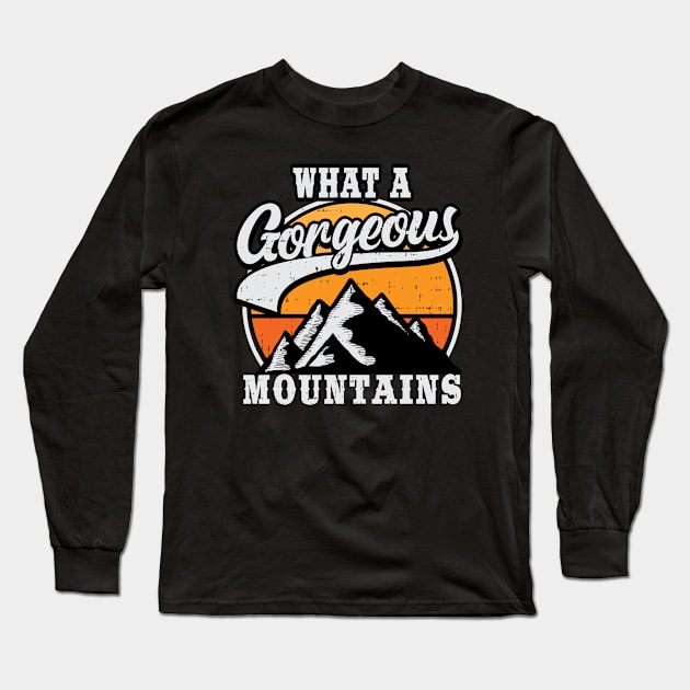 Vintage Retro Mountains Long Sleeve T-Shirt by Wanda City